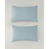 English Home Novella Premium Pamuk Dokulu 2'li Yastık Kılıfı 50x70 cm Açık Mavi - 50 x 70