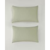 English Home Novella Premium Pamuk Dokulu 2'li Yastık Kılıfı 50x70 cm Açık Yeşil - 50 x 70
