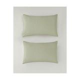 English Home Novella Premium Pamuk Dokulu 2li Yastık Kılıfı 50x70 cm Açık Yeşil