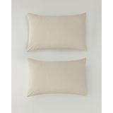 English Home Novella Premium Pamuk Dokulu 2'li Yastık Kılıfı 50x70 cm Krem - 50 x 70