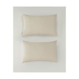 English Home Novella Premium Pamuk Dokulu 2li Yastık Kılıfı 50x70 cm Krem