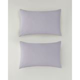 English Home Novella Premium Pamuk Dokulu 2'li Yastık Kılıfı 50x70 cm Lila - 50 x 70
