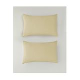 English Home Novella Premium Soft Cotton 2'li Yastık Kılıfı 50x70 cm Açık Sarı