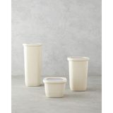 English Home Novia Plastik 3'lü Kavanoz 550 ml-1200 ml-1700 ml Krem