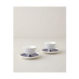 English Home Octavia New Bone China 4 Parça 2 Kişilik Kahve Fincan Takımı 90 ml Lacivert