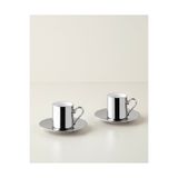 English Home Orvin Porselen 4 Parça 2 Kişilik Kahve Fincan Takımı 90 ml Gümüş