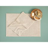 English Home Paige Polyester Makarna Banyo Paspası Seti 60 x 90 + 40 x 60 cm Bej - 40 x 60 cm - 60 x 90 cm