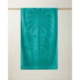 English Home Palmera Pamuk Plaj Havlusu 70X140 cm Yeşil Desenli Ekstra Yumuşak