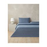English Home Pincheck Ipliği Boyalı Çift Kişilik Çarşaflı Nevresim Takımı 200X220 cm Mavi