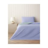 English Home Plain Pamuk Tek Kişilik Nevresim Takımı 160x220 cm Ortanca Mavi-Su Yeşili