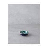 English Home Plantopia Porselen Çerezlik 9 cm Lacivert-Yeşil