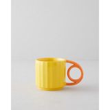English Home Playful Twist Seramik Kupa 350 ml Sarı-Turuncu - Sarı - Turuncu