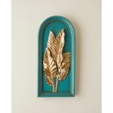 English Home Polin Polyresin Duvar Aksesuarı 15x3x32,5 cm Yeşil-Gold Evinize Değer Katar