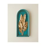 English Home Polin Polyresin Duvar Aksesuarı 15x3x32,5 cm Yeşil-Gold