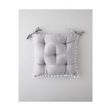 English Home Ponponlu Sandalye Minderi 40x40 cm Antrasit