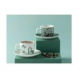 English Home Porselen Kahve Fincanı 80 ml Yeşil Renkli Şık Tasarım Parça