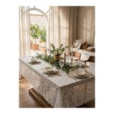 English Home Premium Seri Fisto Kenarlı Dantel Yemek Masası Örtüsü 6-8 Kişilik (155x220 cm)