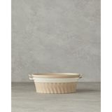 English Home Pure Stoneware Oval Fırın Tenceresi 28X17,8X8 cm Krem - 8 x 8 cm