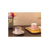 English Home Rabecca Porselen Kırmızı 2'li 90 ml Kahve Fincan Takımı