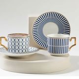 English Home Rabecca Porselen Lacivert 2'li 90 ml Kahve Fincan Takımı