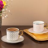 English Home Rabecca Porselen Pembe 2'li 90 ml Kahve Fincan Takımı