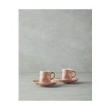 English Home Rolly New Bone China 4 Parça 2 Kişilik Kahve Fincan Takımı Pudra