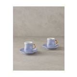 English Home Rolly New Bone China Kahve Fincan Takımı 4 Parça 2 Kişilik Lila