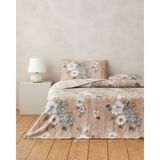 English Home Rose Bright Dijital Baskılı Kolay Ütülenir Tek Kişilik Çarşaflı Nevresim Takımı 160x220 cm Kahverengi - 160 x 220 cm