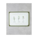 English Home Rosemary Cam Kesme Tahtası 25x35 cm Yeşil-Beyaz
