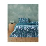 English Home Ruby Garden Flanel Tek Kişilik Çarşaflı Nevresim Takımı 160x220 cm Koyu Yeşil