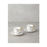 English Home Sakura Dream New Bone China Kahve Fincan Takımı Açık Yeşil