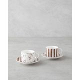 English Home Sedona New Bone China 4 Parça 2 Kişilik Kahve Fincan Takımı 100 ml Kahverengi