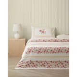 English Home Serena Baskılı Pamuklu Çift Kişilik Pike Takımı 200X220 cm Pembe - Açık Pembe