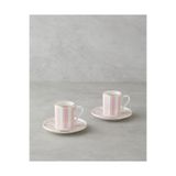 English Home Serenade Bone Porselen 4 Parça 2 Kişilik Kahve Fincan Takımı 90 ml Pembe - Gold