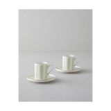 English Home Serenade Bone Porselen 4 Parça 2 Kişilik Kahve Fincan Takımı 90 ml Yeşil-Gold