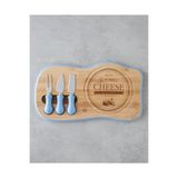 English Home Shelby Bambu 4 Parça Peynir Kesme Tahtası 38,5X21 cm Mavi