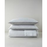English Home Simple Checks Kolay Ütülenir Çarşaflı Çift Kişilik Nevresim Takımı 200x220 cm Kahverengi - 200 x 220 cm