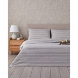 English Home Sleek Lines Kolay Ütülenir Çift Kişilik Çarşaflı Nevresim Takımı 200X220 cm Gri