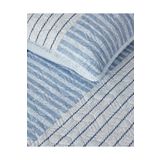 English Home Sleek Stripes Mavi Çift Kişilik Yatak Örtüsü Takımı