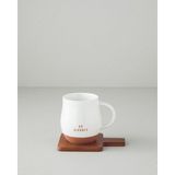 English Home So Blessed New Bone China Bardak Altlıklı Kupa 450 ml Beyaz