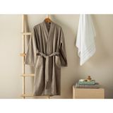 English Home Soft %100 Pamuklu Bornoz Koyu Bej - S - M