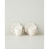 English Home Soft Cloud Stoneware 4 Parça 2 Kişilik Kahve Fincan Takımı 70 ml Açık Pembe