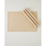 English Home Soft Glow Polyester 4'lü Amerikan Servis 30X45 cm Gold - 30 x 45