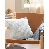 English Home Soft Touch Rabbit Peluş Kırlent Kılıfı Gri
