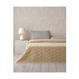 English Home Spring Petal Baskılı Tek Kişilik Pike Takımı 150x220 cm Sarı
