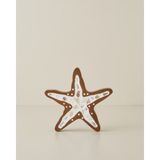 English Home Star MDF Dekoratif 17x17 cm Beyaz-Kahverengi Modern Dekor ve Zarif Görünüm - 17 x 17 cm - Beyaz - Kahverengi
