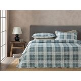 English Home Static Check Çok Amaçlı Çift Kişilik Yatak Örtüsü Takımı 200X220 cm Gri - 200 x 220 cm