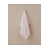 English Home Stripe Edge Pamuk Yüz Havlusu 50x80 cm Pudra