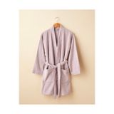 English Home Stripe Pamuk Bornoz L-XL Lila