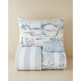 English Home Striped Jouy Pamuklu Çarşaflı Tek Kişilik Nevresim Takımı 160X220 cm Mavi - 160 x 220 cm